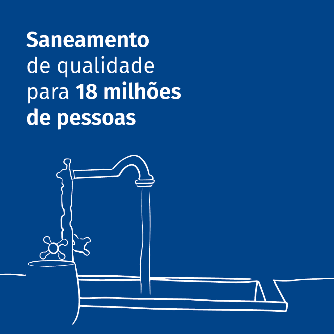 Saneamento de qualidade a 10,4 milhões de brasileiros que antes não tinham acesso ao serviço